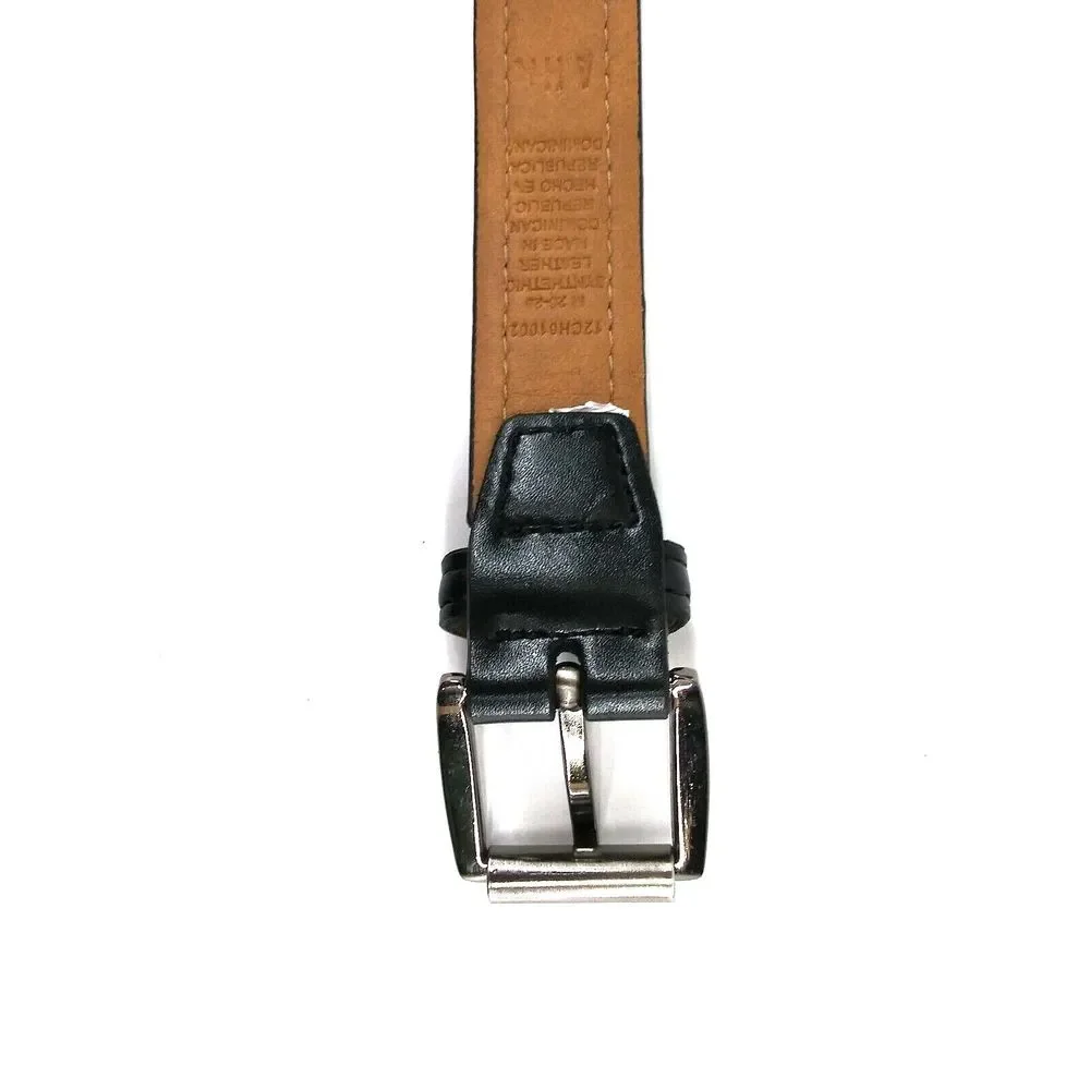 Child Kid Faux Leather Belt Black Waist Band Pants School Uniform Size M 26-28